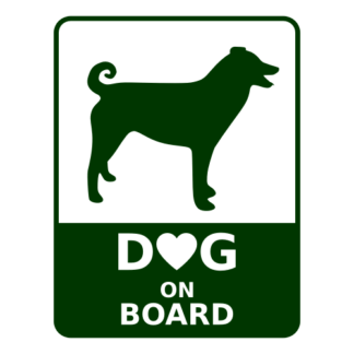 Dog On Board Decal (Dark Green)